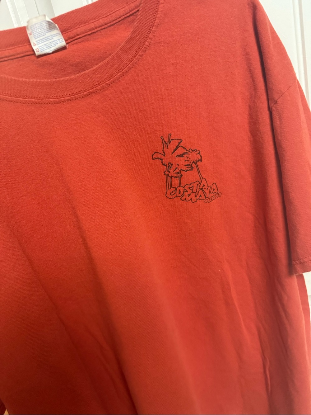 Costa Short-Sleeve Men's Tee in Red/Orange Color